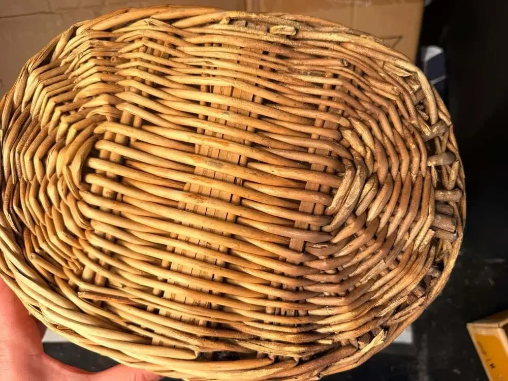 Handmade Wicker Storage Picnic Basket with Handle